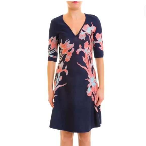 NWT ROBERTO CAVALLI IRIS PATTERN JACQUARD DRESS 8 - Picture 2 of 5
